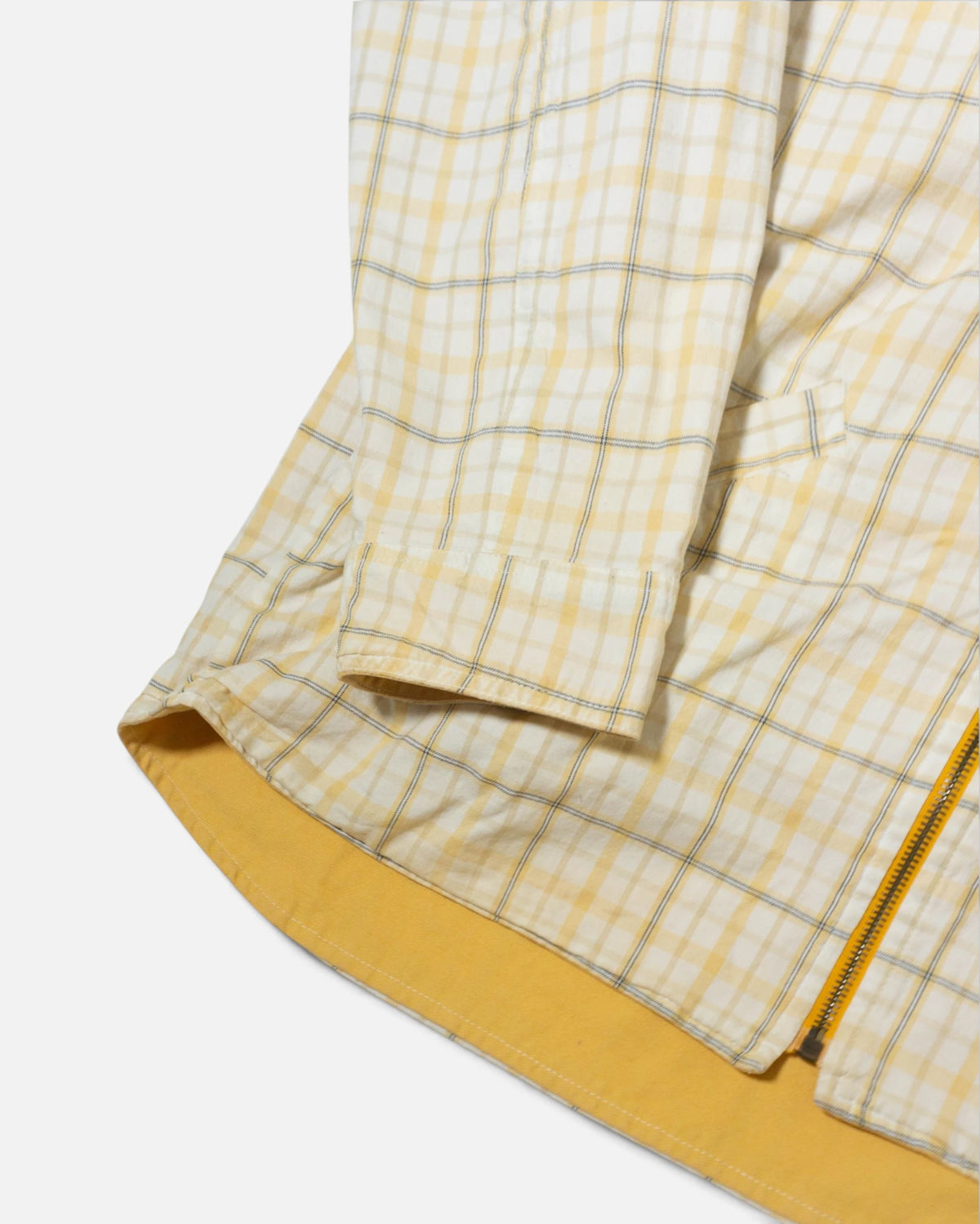 Chaqueta Quiksilver vintage 90s Reversible Amarilla Cuadros — Talla L