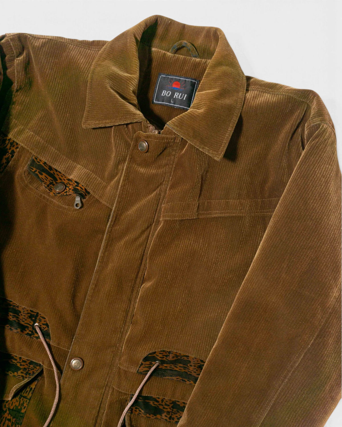 Parka Pana Marrón Ocre Camuflaje Vintage 90s — Talla L