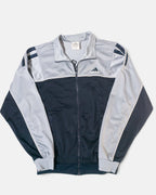 Chaqueta Adidas Gris Negra Vintage 00s — Talla M