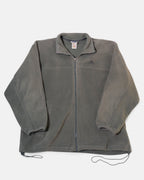 Chaqueta Polar Adidas Gris Cemento Vintage — Talla L