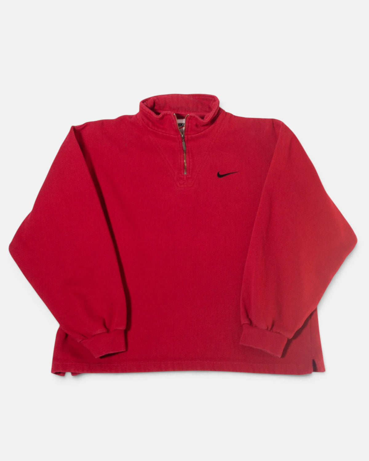 Sudadera Nike Roja Media Cremallera Vintage — Talla XS