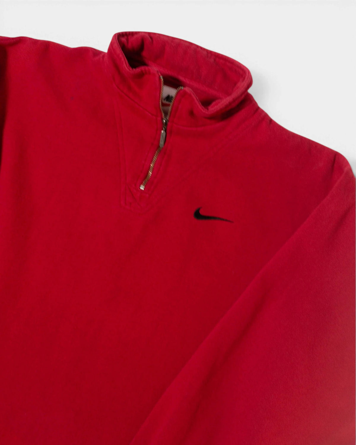 Sudadera Nike Roja Media Cremallera Vintage — Talla XS