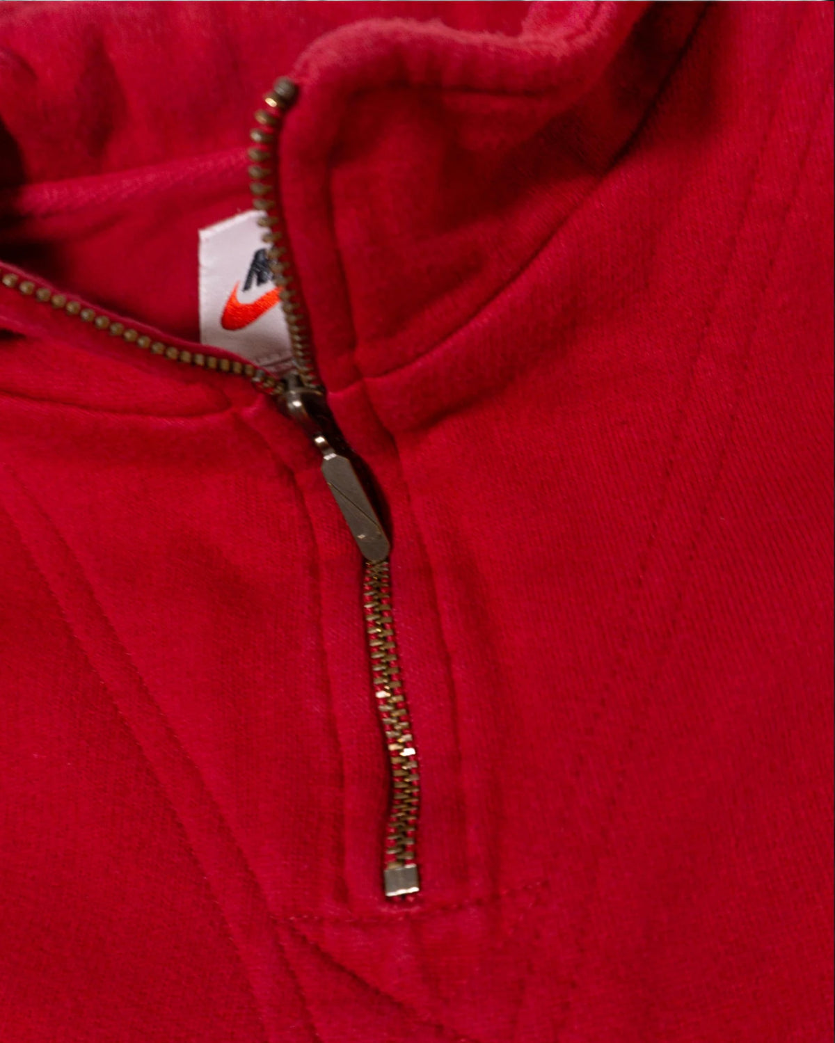 Sudadera Nike Roja Media Cremallera Vintage — Talla XS