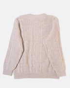 Jersey Trenzado Crema Vintage 90s Made In Italy — Talla XL