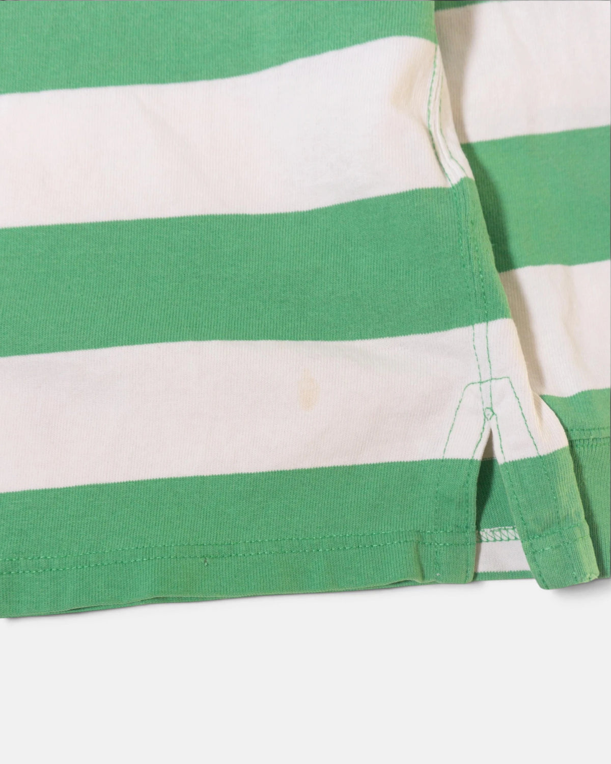 Polo Rugby Ralph Lauren Verde Rayas Vintage — Talla L