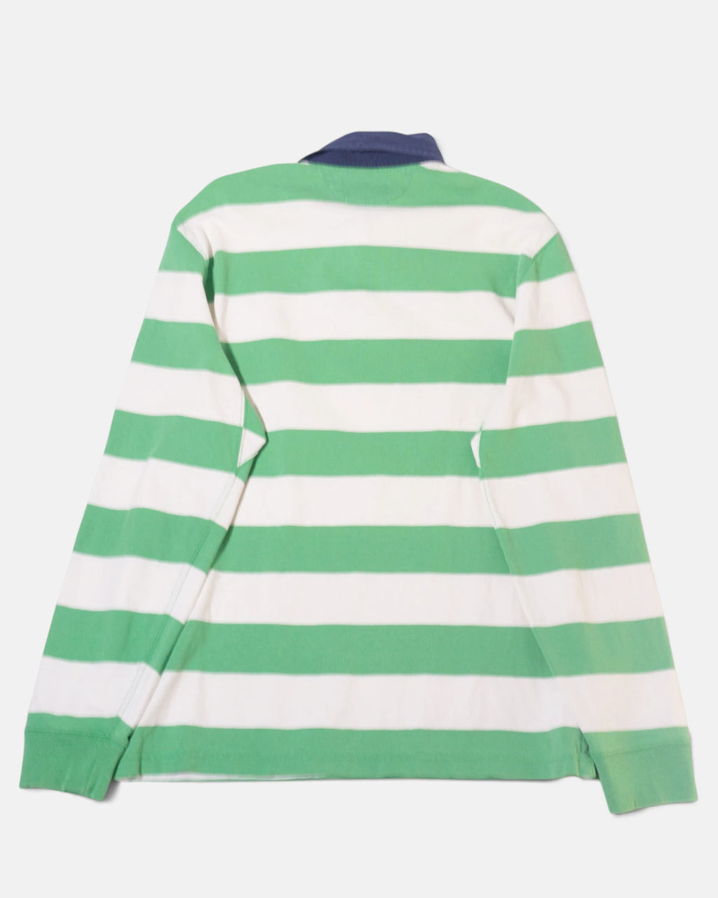 Polo Rugby Ralph Lauren Verde Rayas Vintage — Talla L