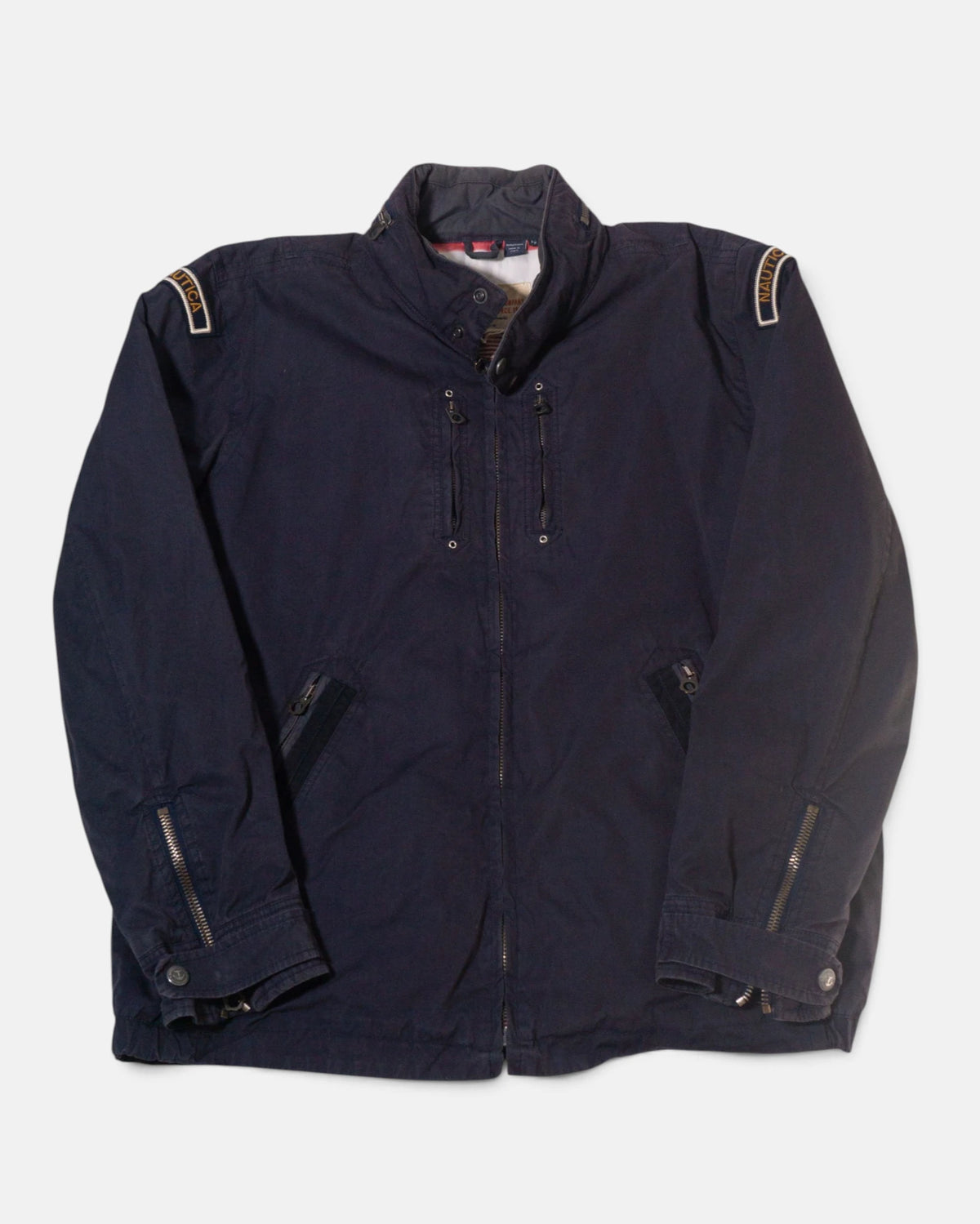 Chaqueta Nautica Azul Marino Vintage 90s — Talla XXL