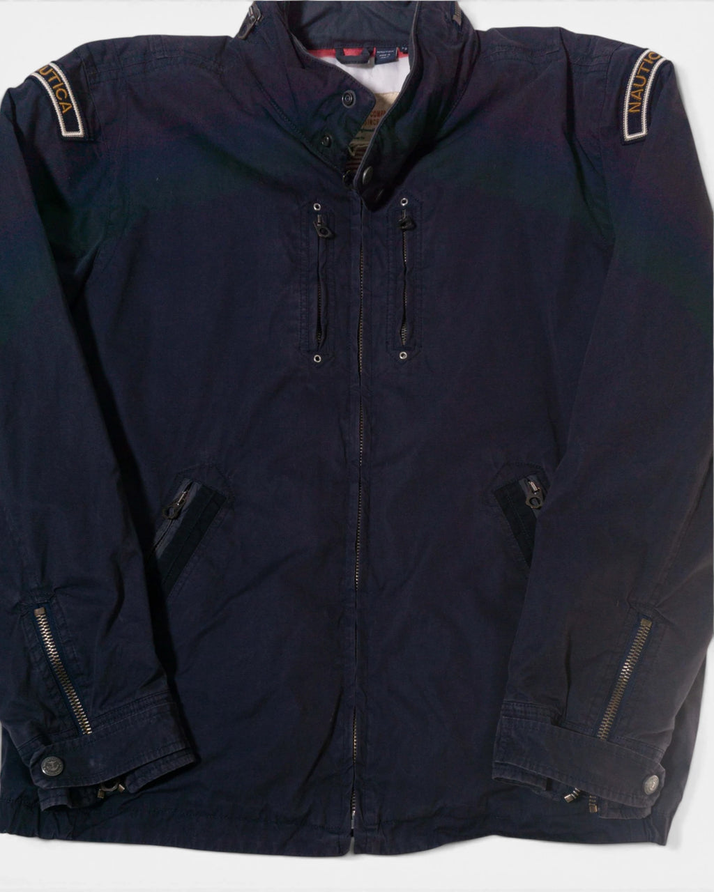 Chaqueta Nautica Azul Marino Vintage 90s — Talla XXL