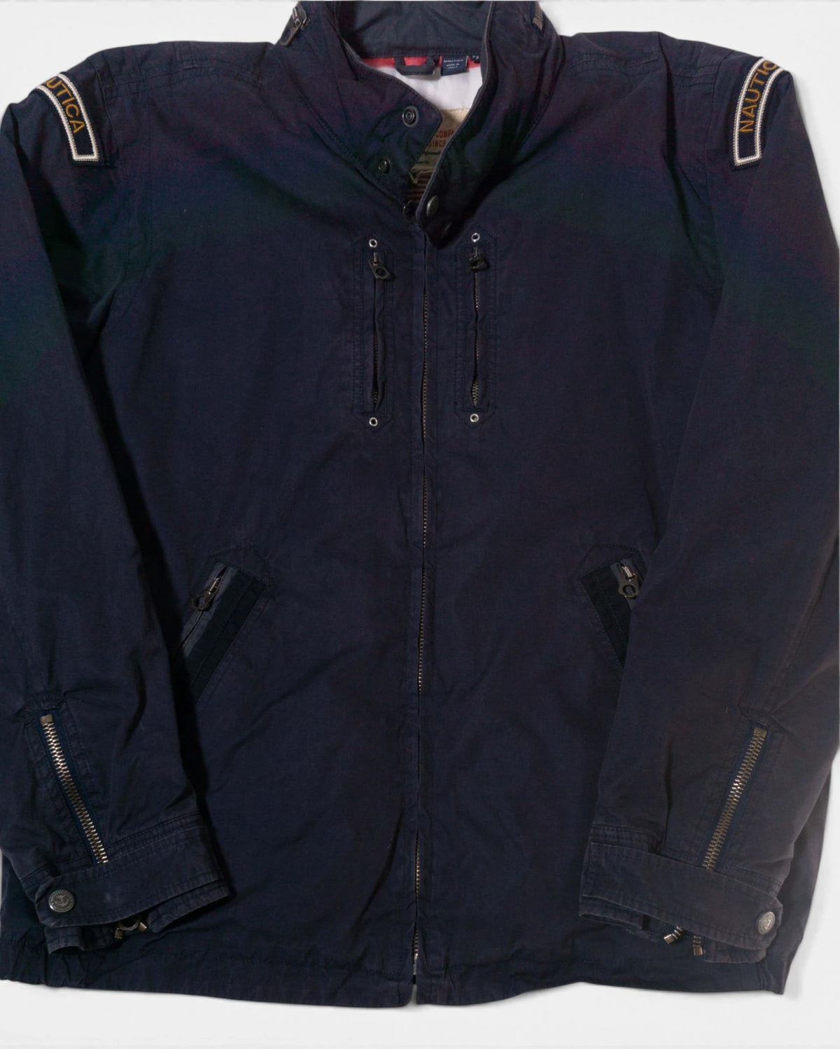 Chaqueta Nautica Azul Marino Vintage 90s — Talla XXL