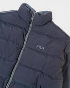 Plumífero Fila Gris Antracita Plumas Vintage — Talla L