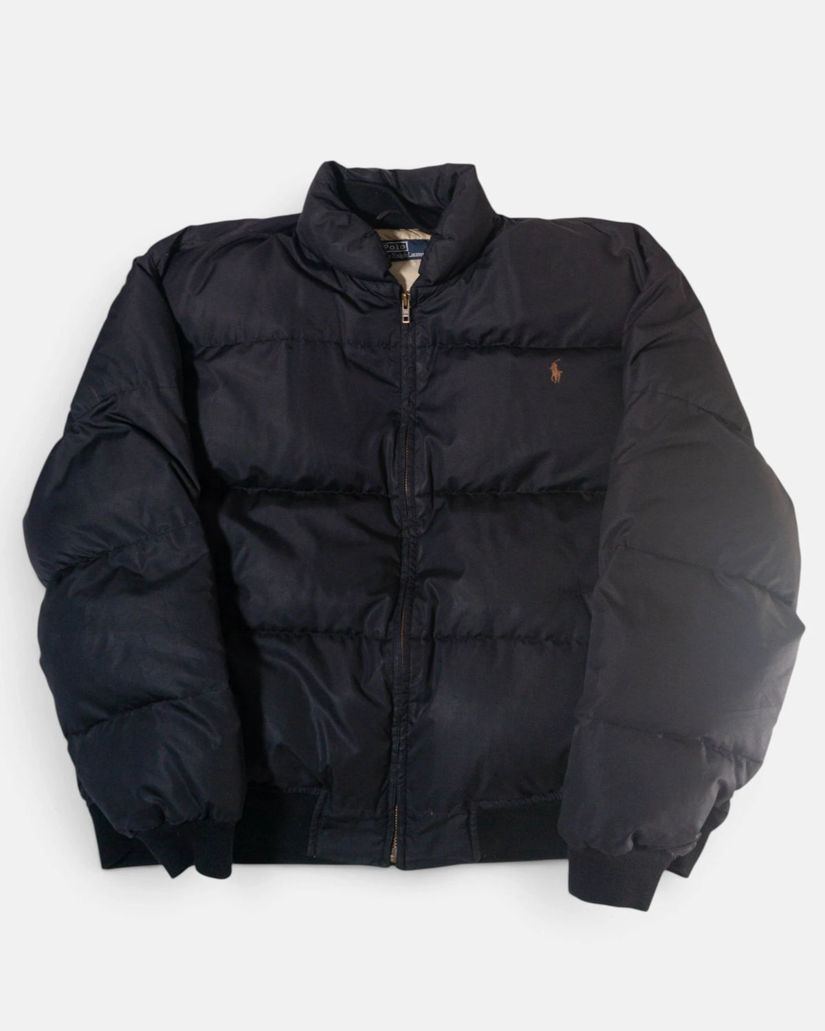 Plumífero Ralph Lauren Azul Plumas Vintage 90s — Talla L