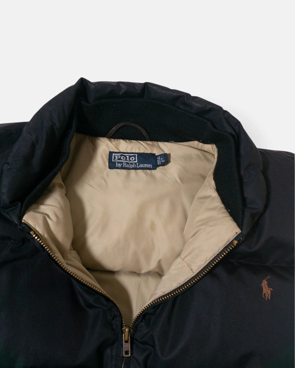 Plumífero Ralph Lauren Azul Plumas Vintage 90s — Talla L