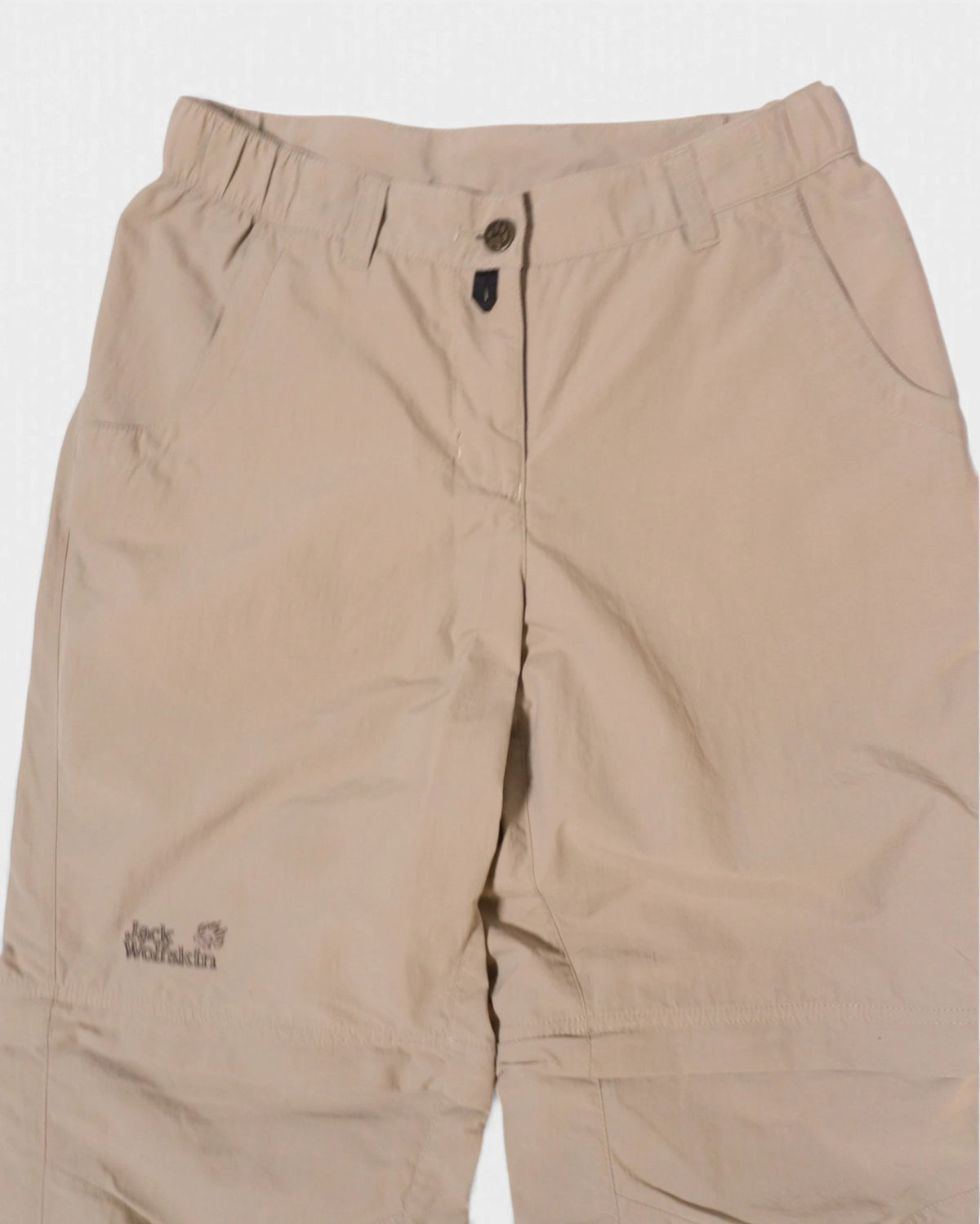 Pantalón Jack Wolfskin Convertible Beige — Talla XS Mujer