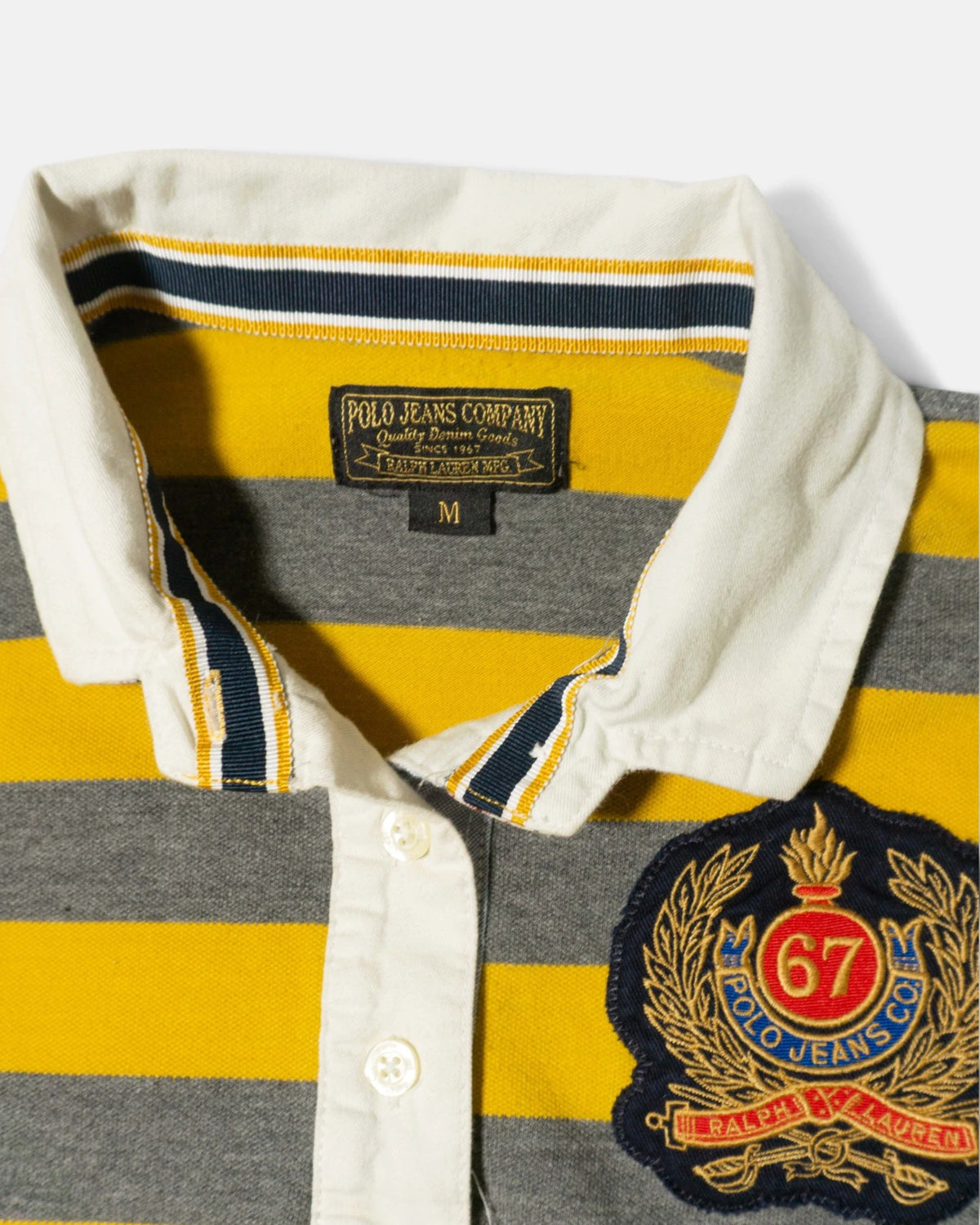 Polo Rugby Polo Jeans Ralph Lauren Amarillo — Talla M Mujer
