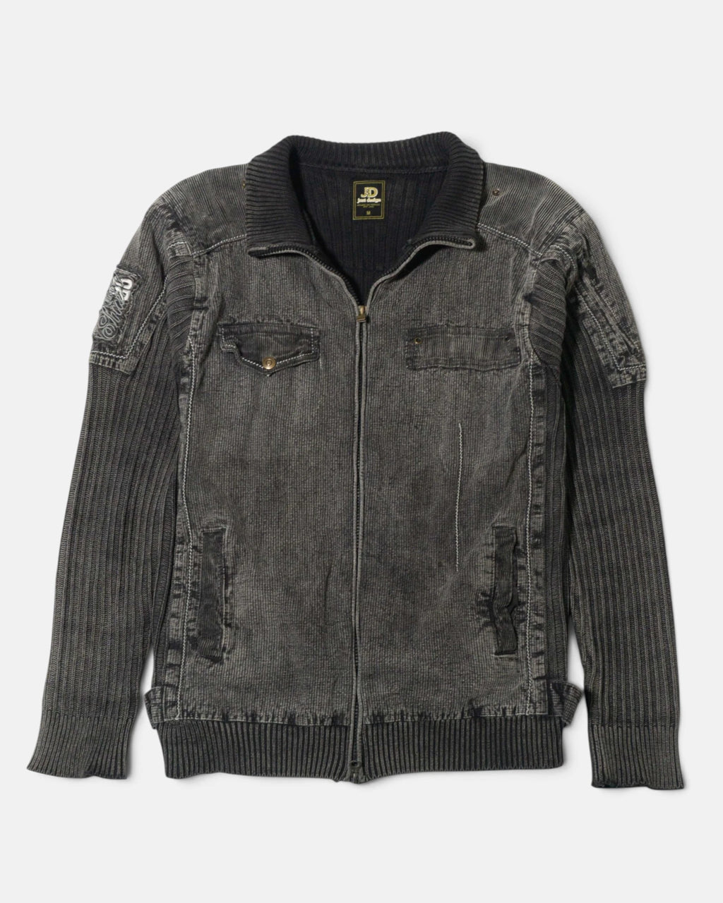 Chaqueta Just Design Gris Lavado Vintage 00s — Talla M