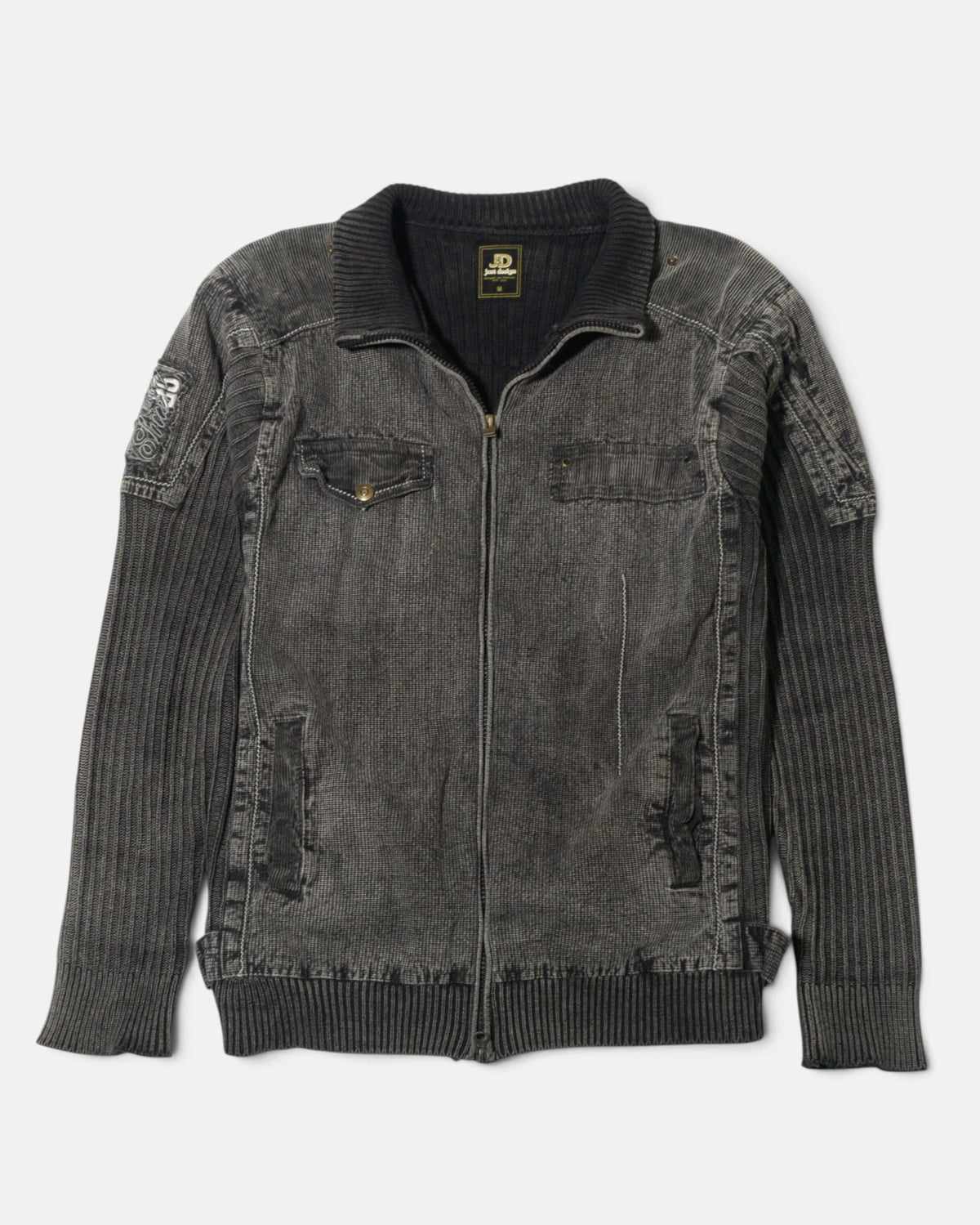 Chaqueta Just Design Gris Lavado Vintage 00s — Talla M