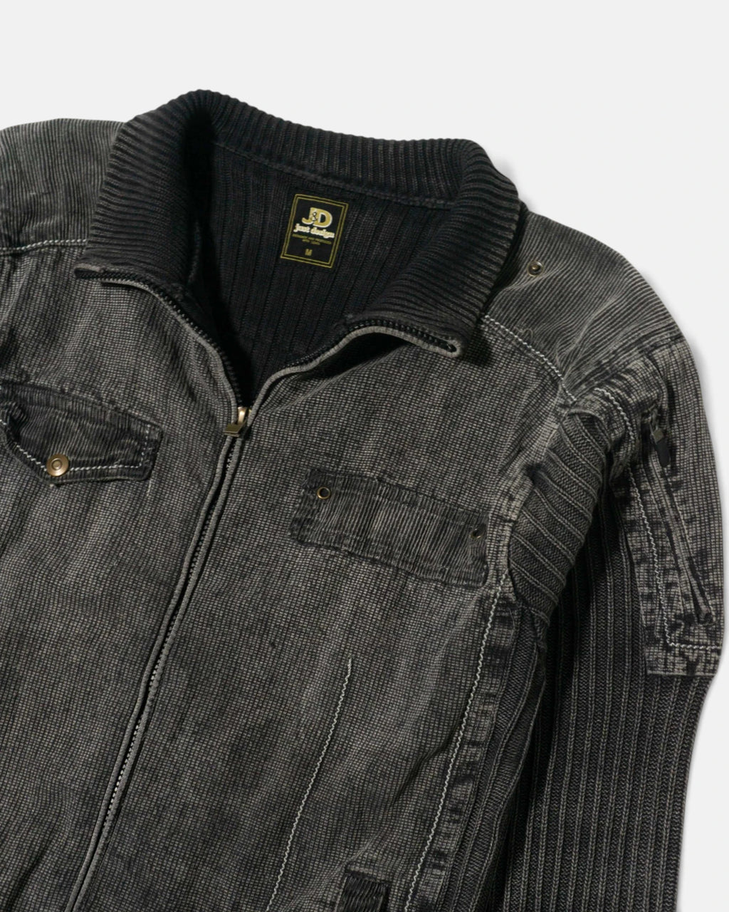 Chaqueta Just Design Gris Lavado Vintage 00s — Talla M