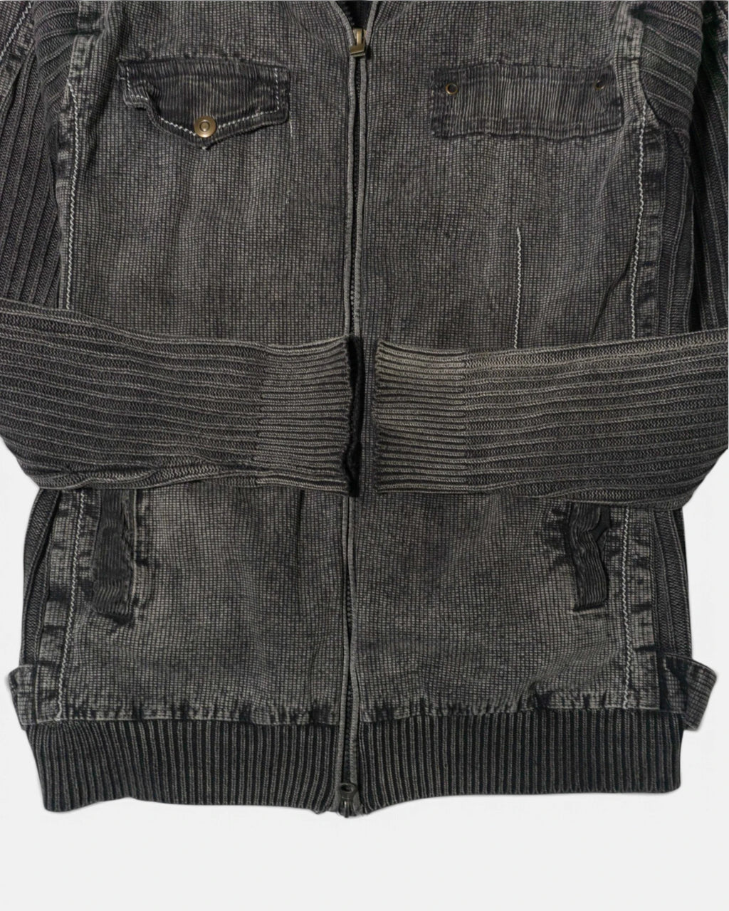 Chaqueta Just Design Gris Lavado Vintage 00s — Talla M
