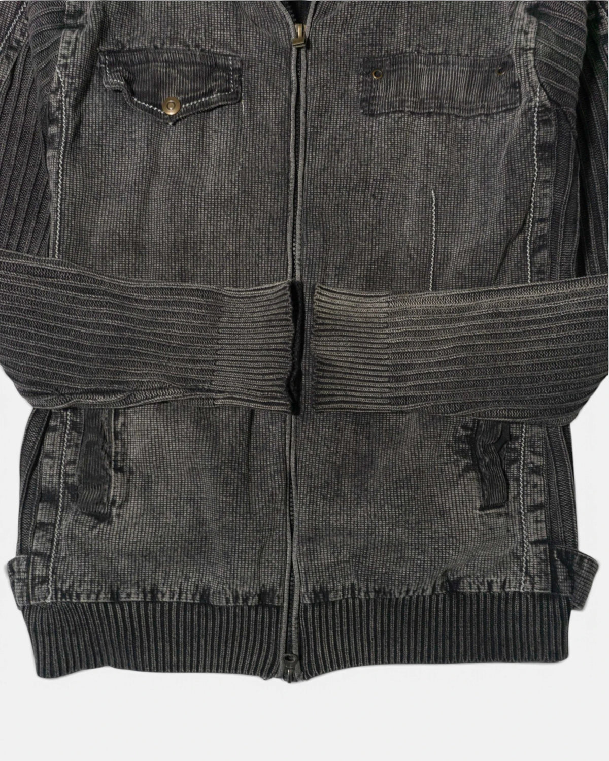Chaqueta Just Design Gris Lavado Vintage 00s — Talla M