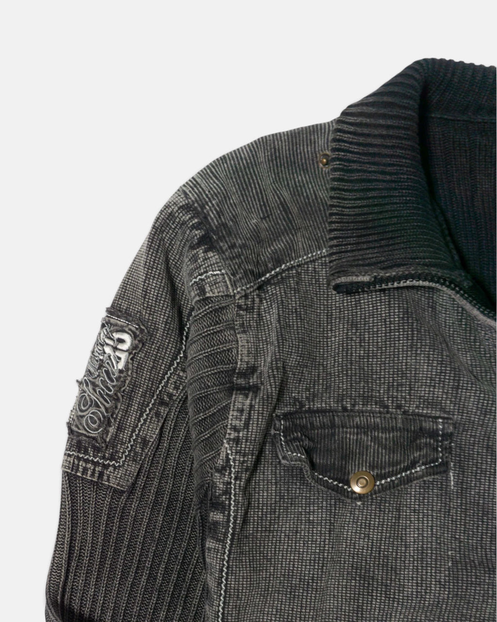 Chaqueta Just Design Gris Lavado Vintage 00s — Talla M