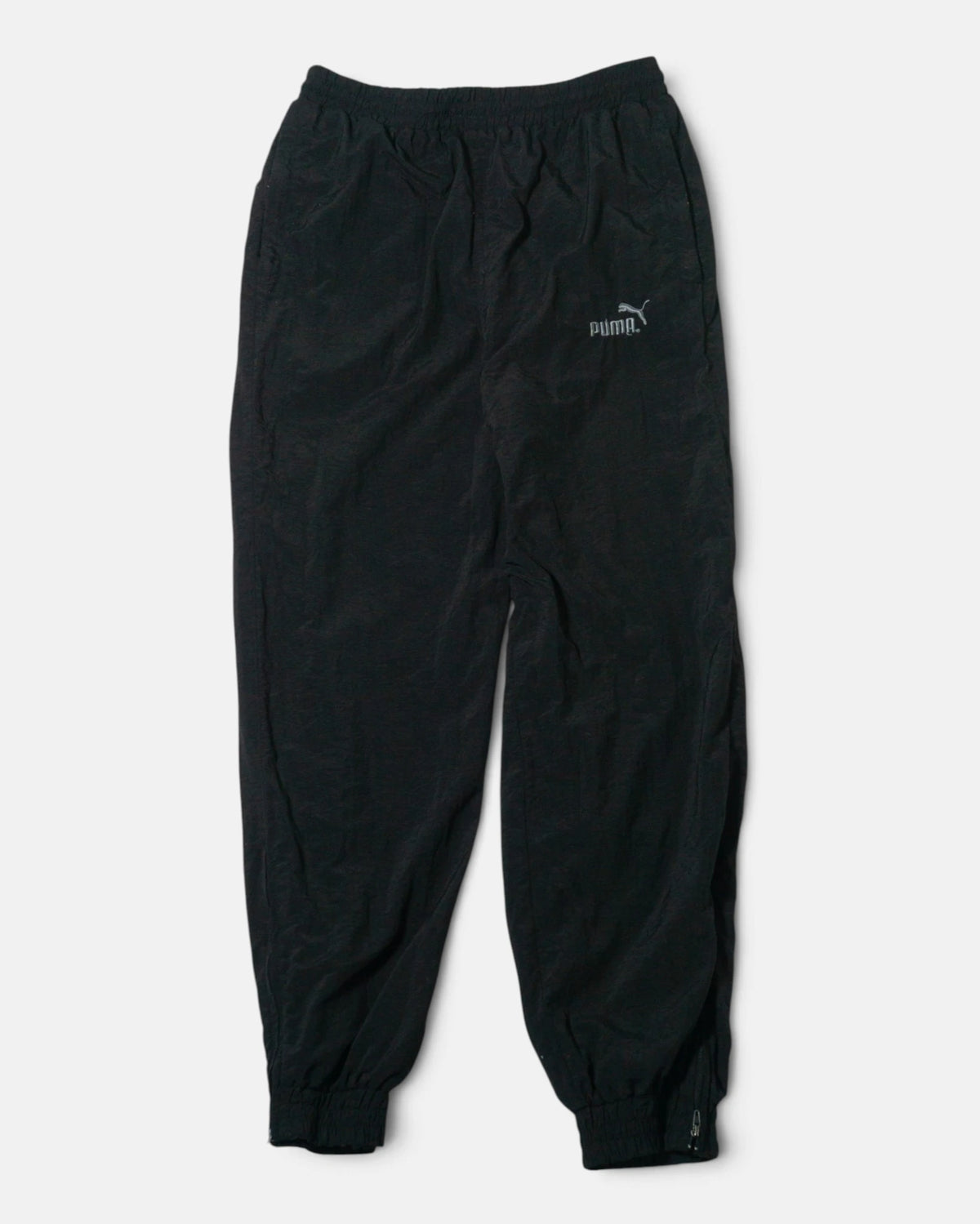 Pantalón Chándal Puma Negro Táctel Vintage 90s — Talla S