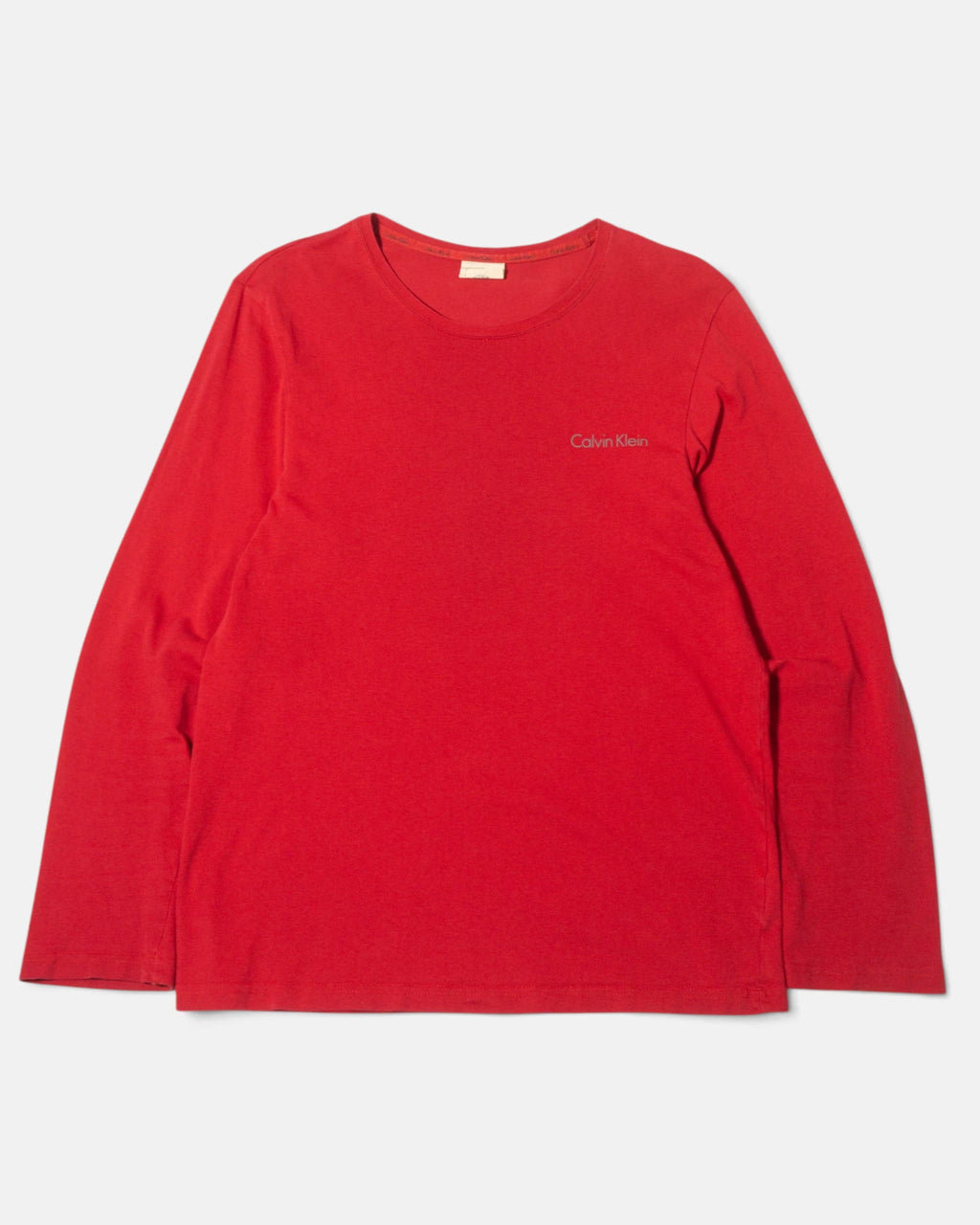Camiseta Calvin Klein Roja Manga Larga Vintage — Talla M