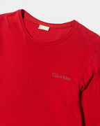 Camiseta Calvin Klein Roja Manga Larga Vintage — Talla M