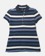 Polo Tommy Hilfiger Rayas Azul Vintage — Talla M Mujer