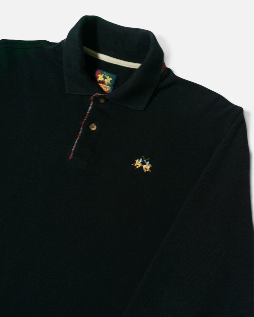 Polo de Manga Larga La Martina Negro Vintage — Talla L