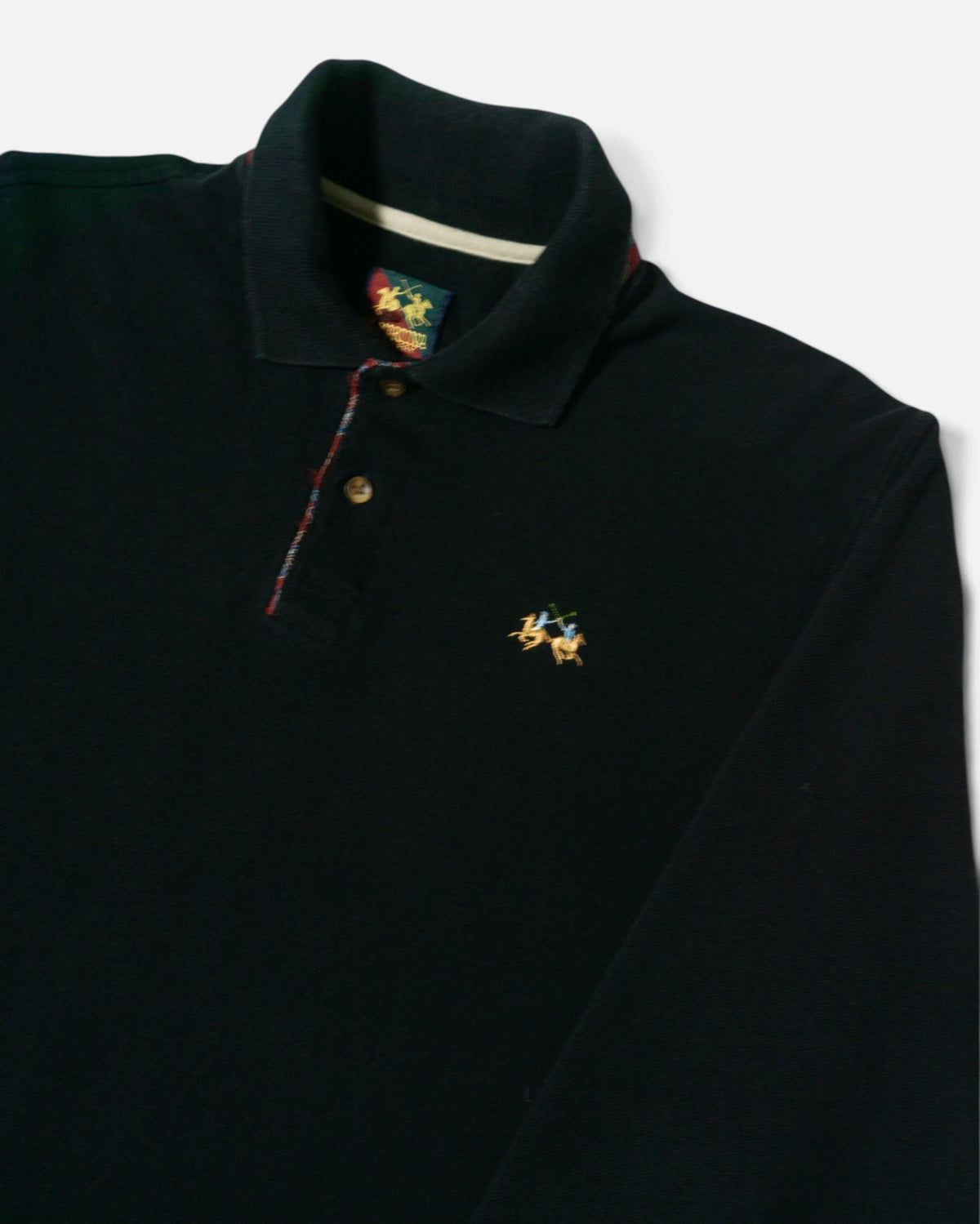 Polo de Manga Larga La Martina Negro Vintage — Talla L