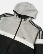 Sudadera con Capucha Adidas ZX Series Gris y Negra  — Talla L