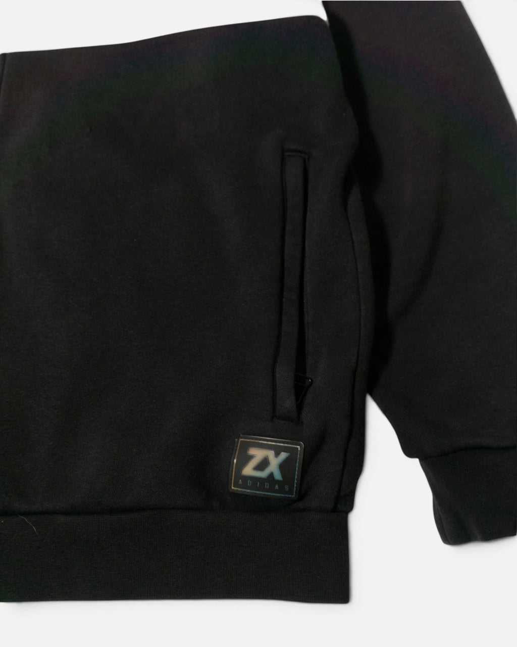 Sudadera con Capucha Adidas ZX Series Gris y Negra  — Talla L