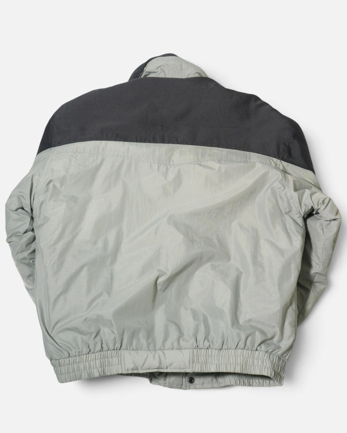 Chaqueta Parka North Bay Gris y Negra Vintage — Talla M