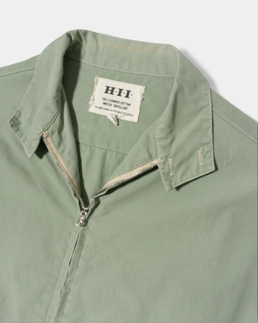 Chaqueta Harrington H·I·I Verde Menta Vintage — Talla 42 Mujer