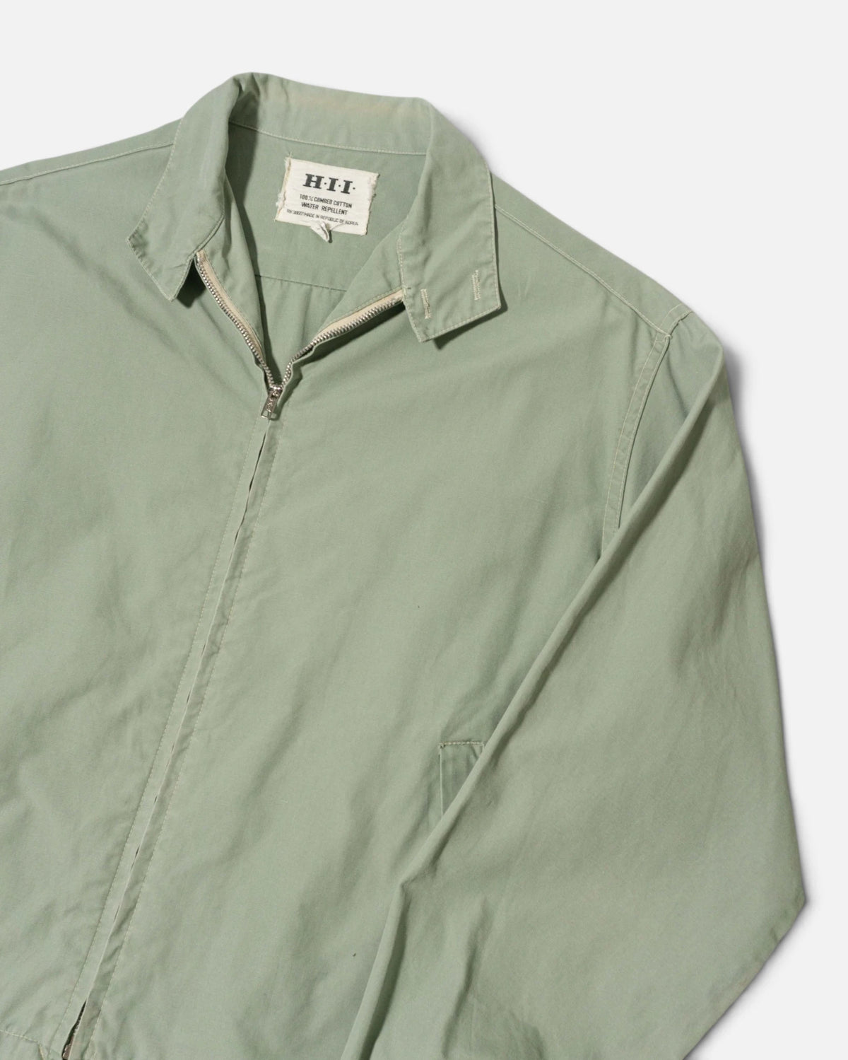 Chaqueta Harrington H·I·I Verde Menta Vintage — Talla 42 Mujer