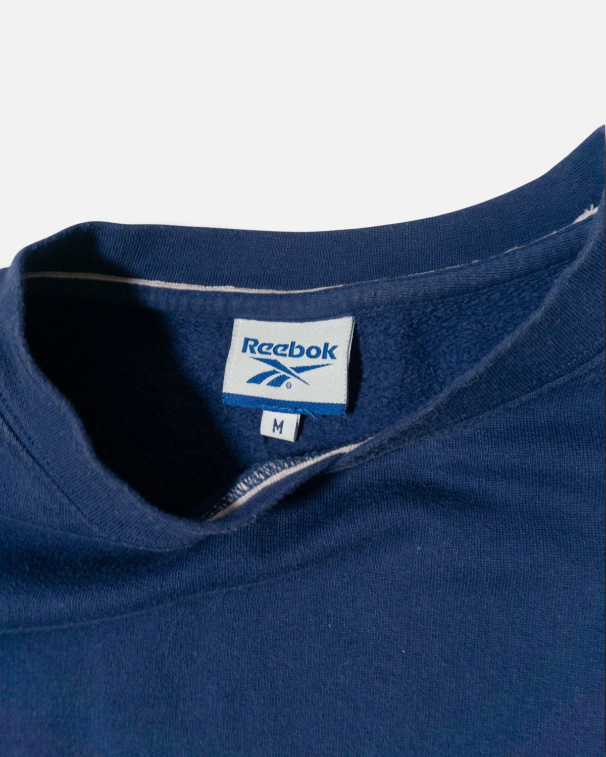 Sudadera Reebok Azul con Logotipo Bordado Vintage — Talla M Mujer