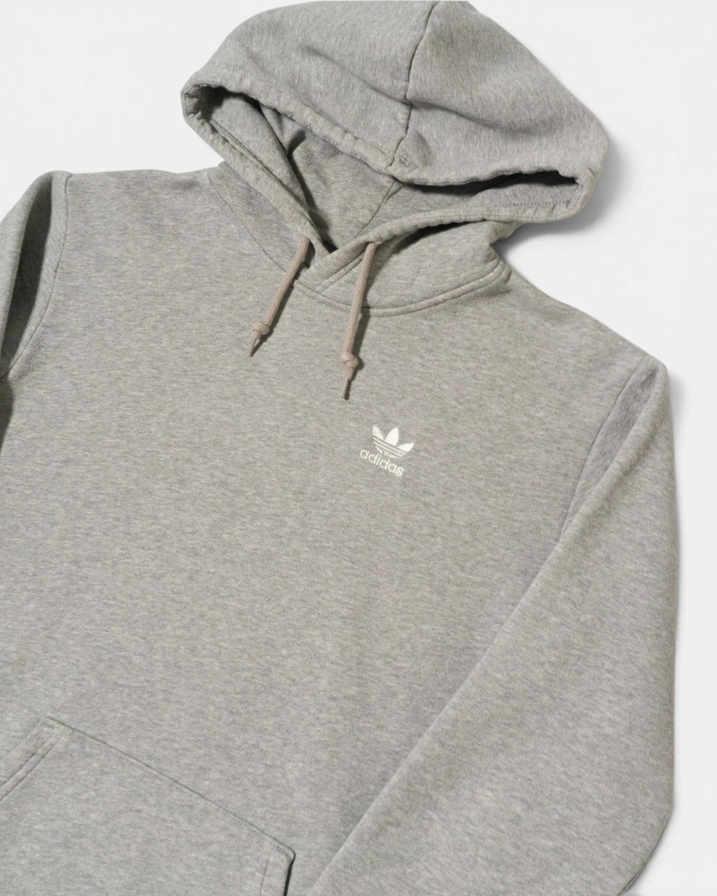 Sudadera con Capucha Adidas Originals Gris Trefoil — Talla XS