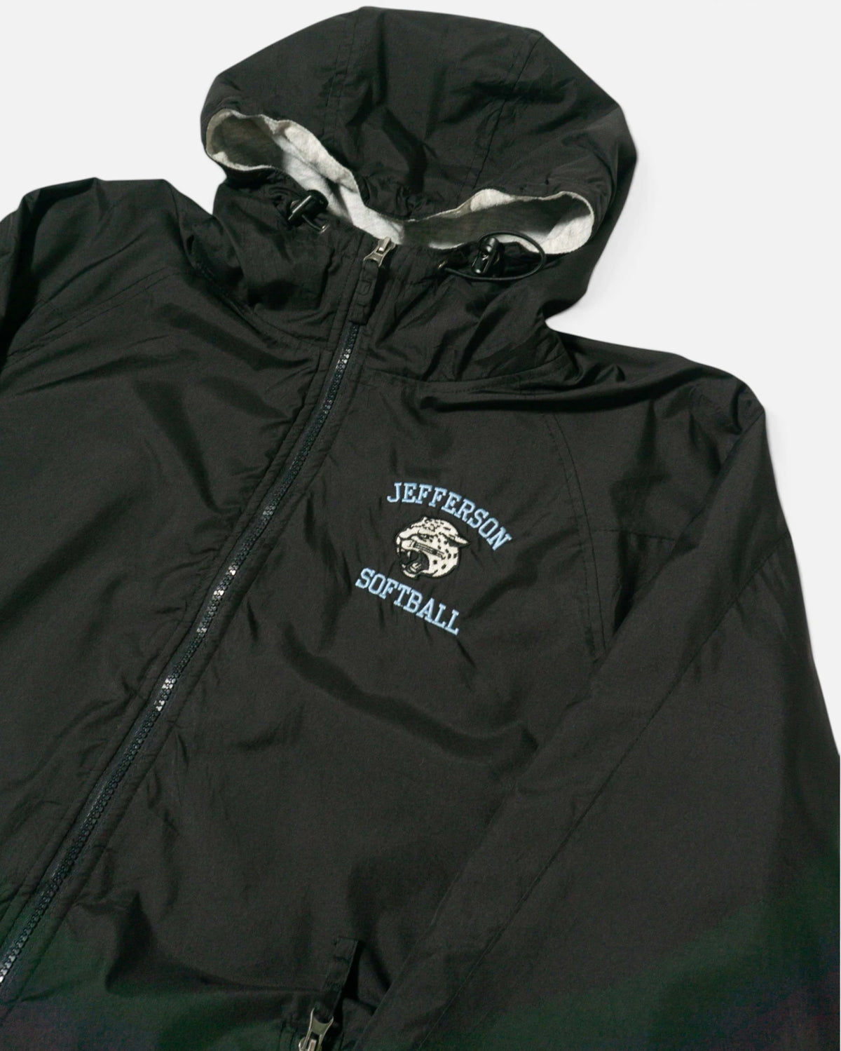 Cortavientos Jefferson Softball Jaguars Negro Vintage — Talla M