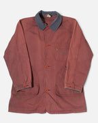 Chaqueta de Trabajo Brooks Granate Vintage — Talla L