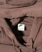 Sudadera con Capucha Nike Marrón Central Swoosh — Talla XS oversize