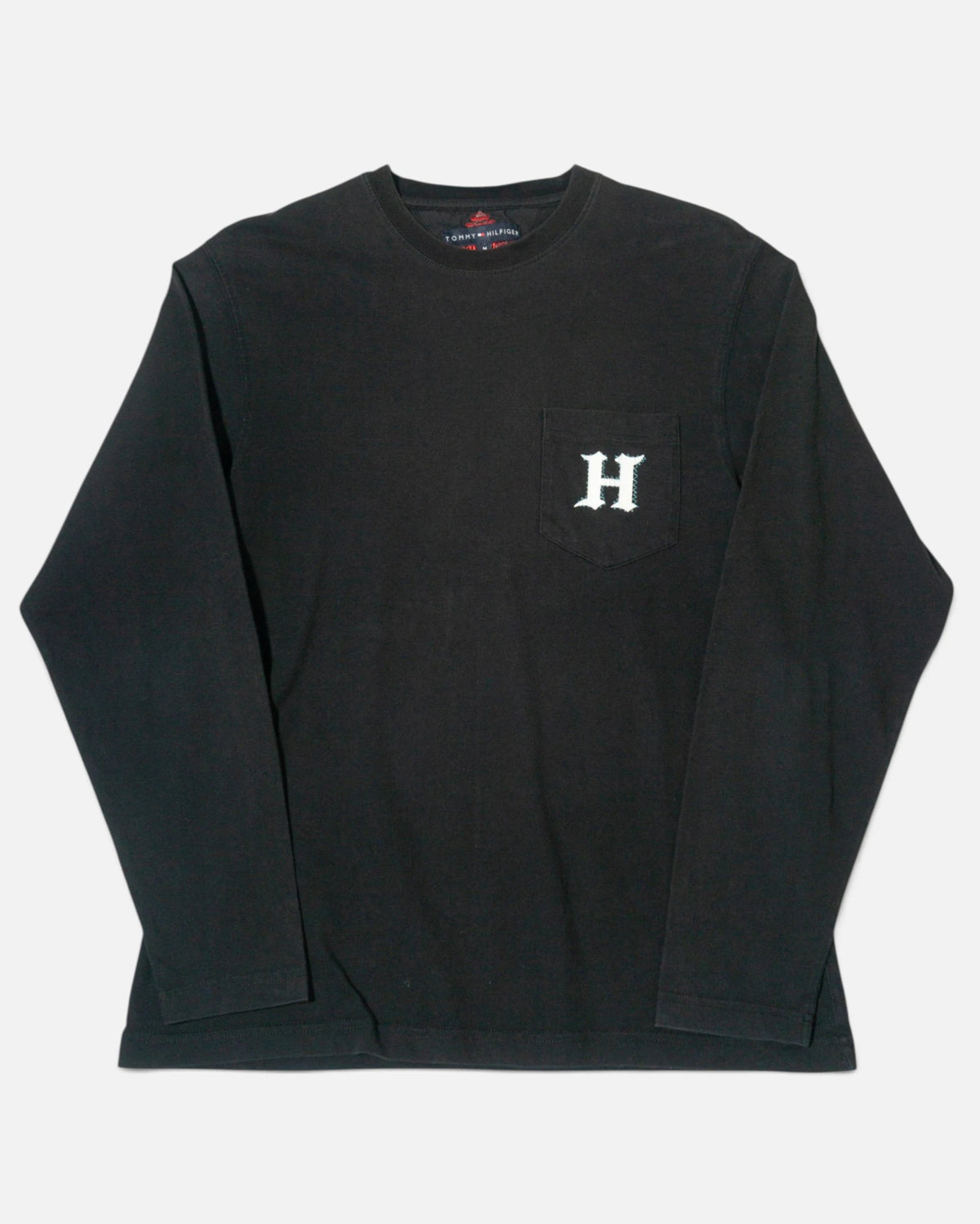 Camiseta de Manga Larga Tommy Hilfiger Negra Vintage — Talla M
