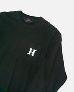 Camiseta de Manga Larga Tommy Hilfiger Negra Vintage — Talla M