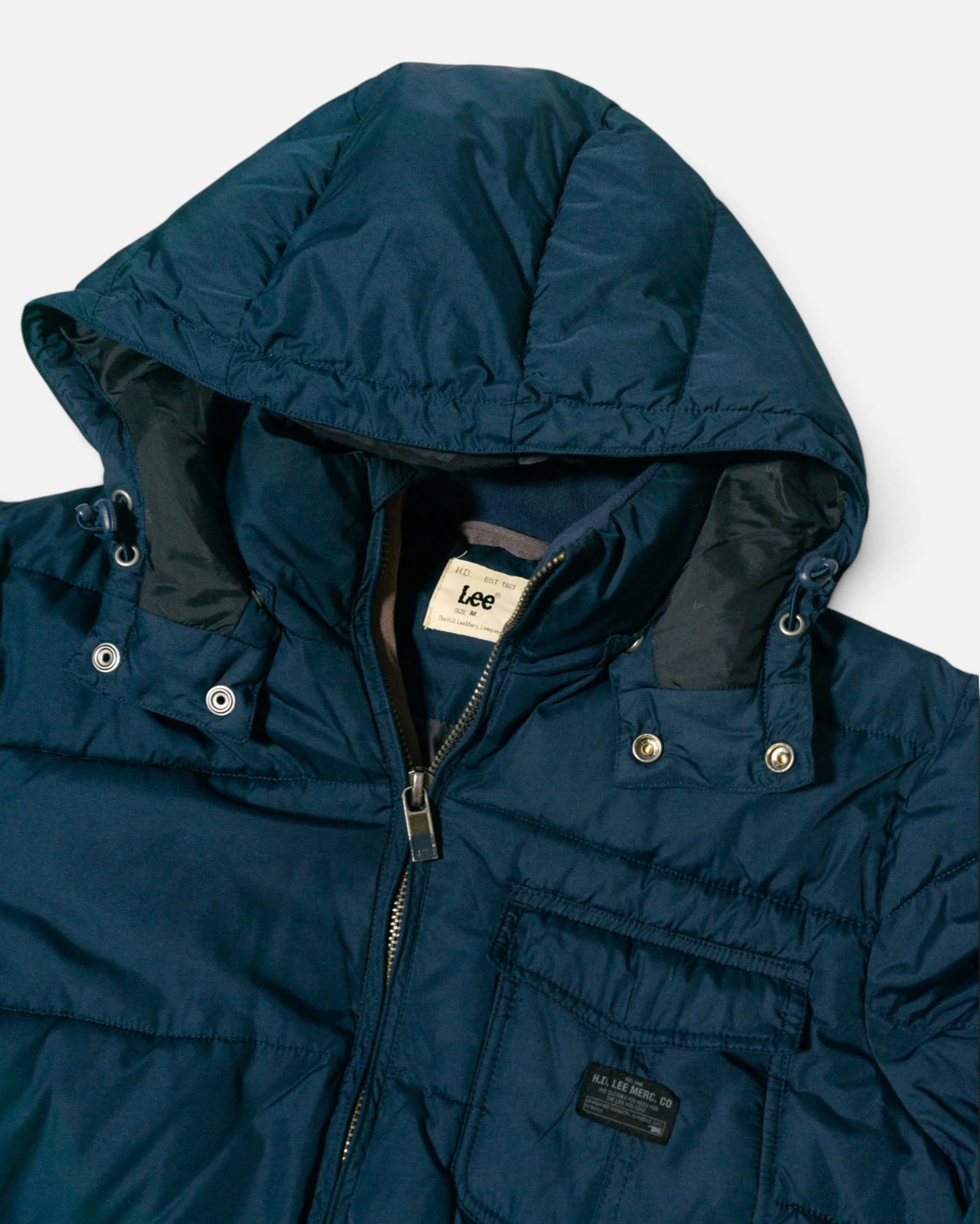 Chaqueta Plumífero Lee Azul Marino Vintage — Talla M