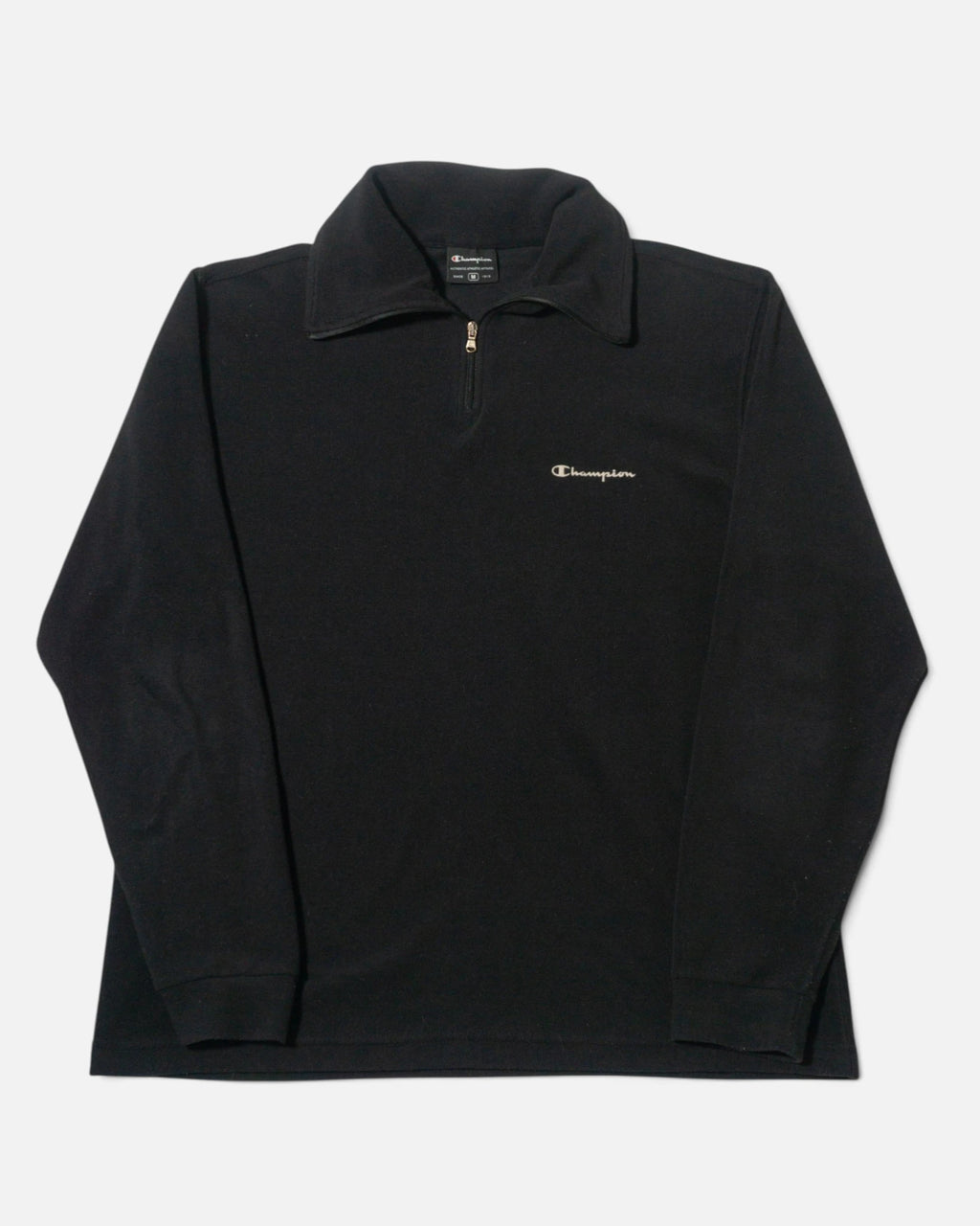 Polar Champion Negra Cuello Alto Cremallera 1/4 Vintage — Talla M