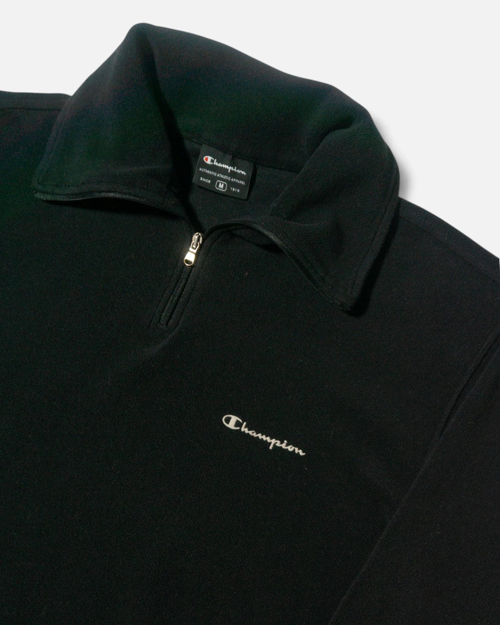 Polar Champion Negra Cuello Alto Cremallera 1/4 Vintage — Talla M