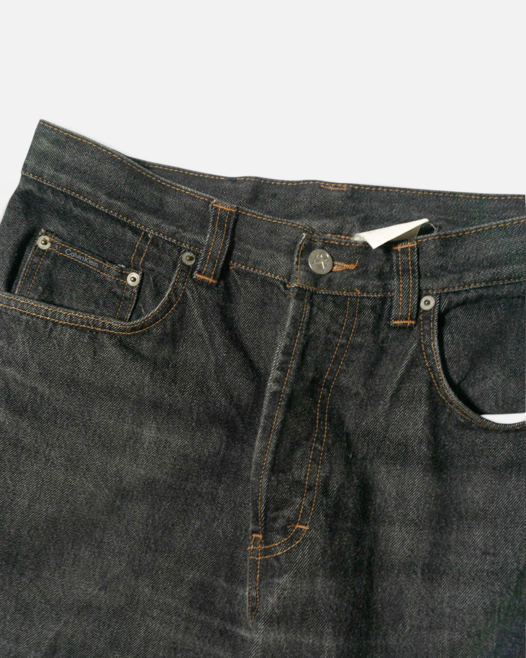 Vaqueros Calvin Klein Rectos Gris Oscuro Vintage — Talla W32