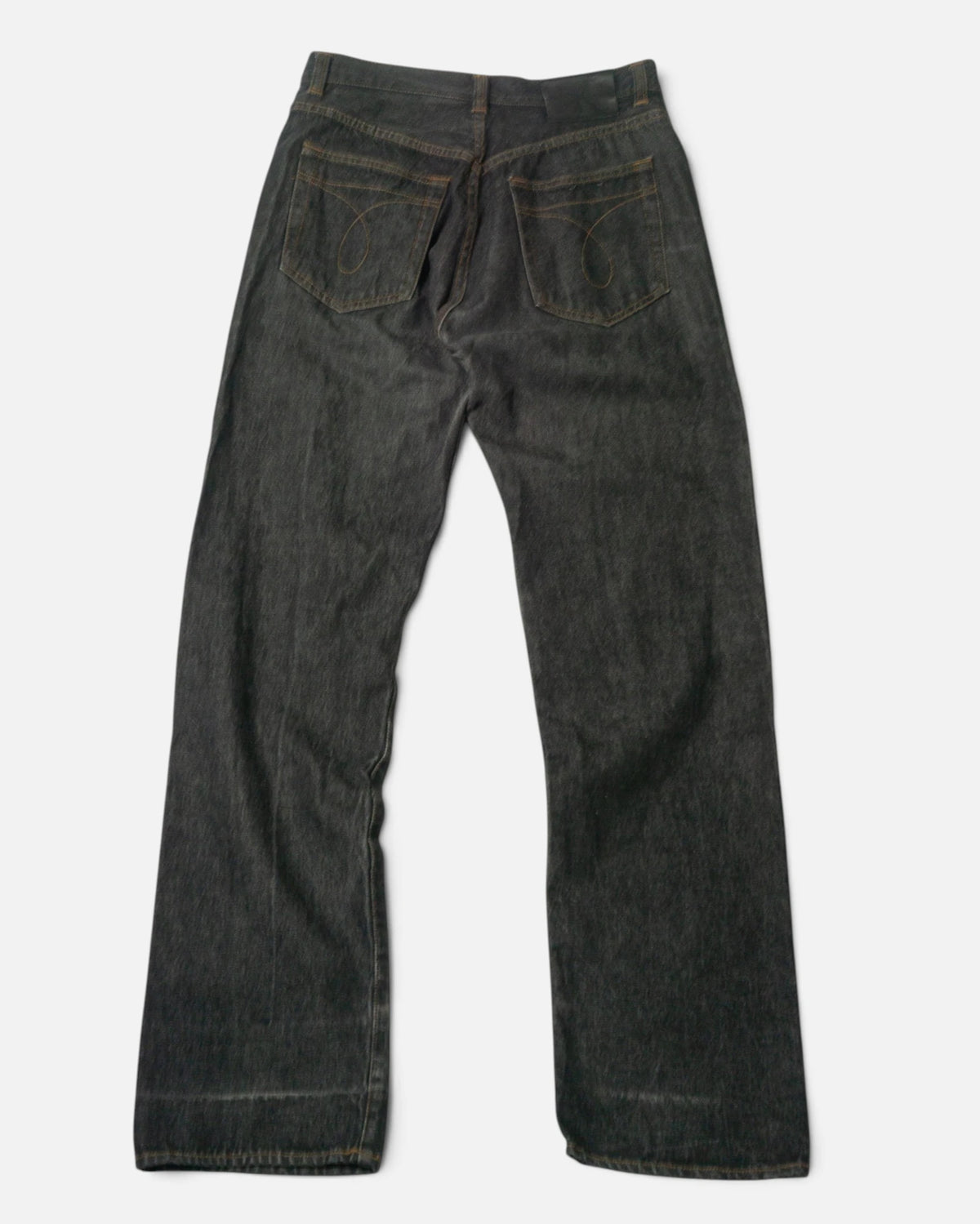 Vaqueros Calvin Klein Rectos Gris Oscuro Vintage — Talla W32