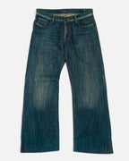 Vaqueros Emporio Armani Anchos Azules Y2K — Talla W34