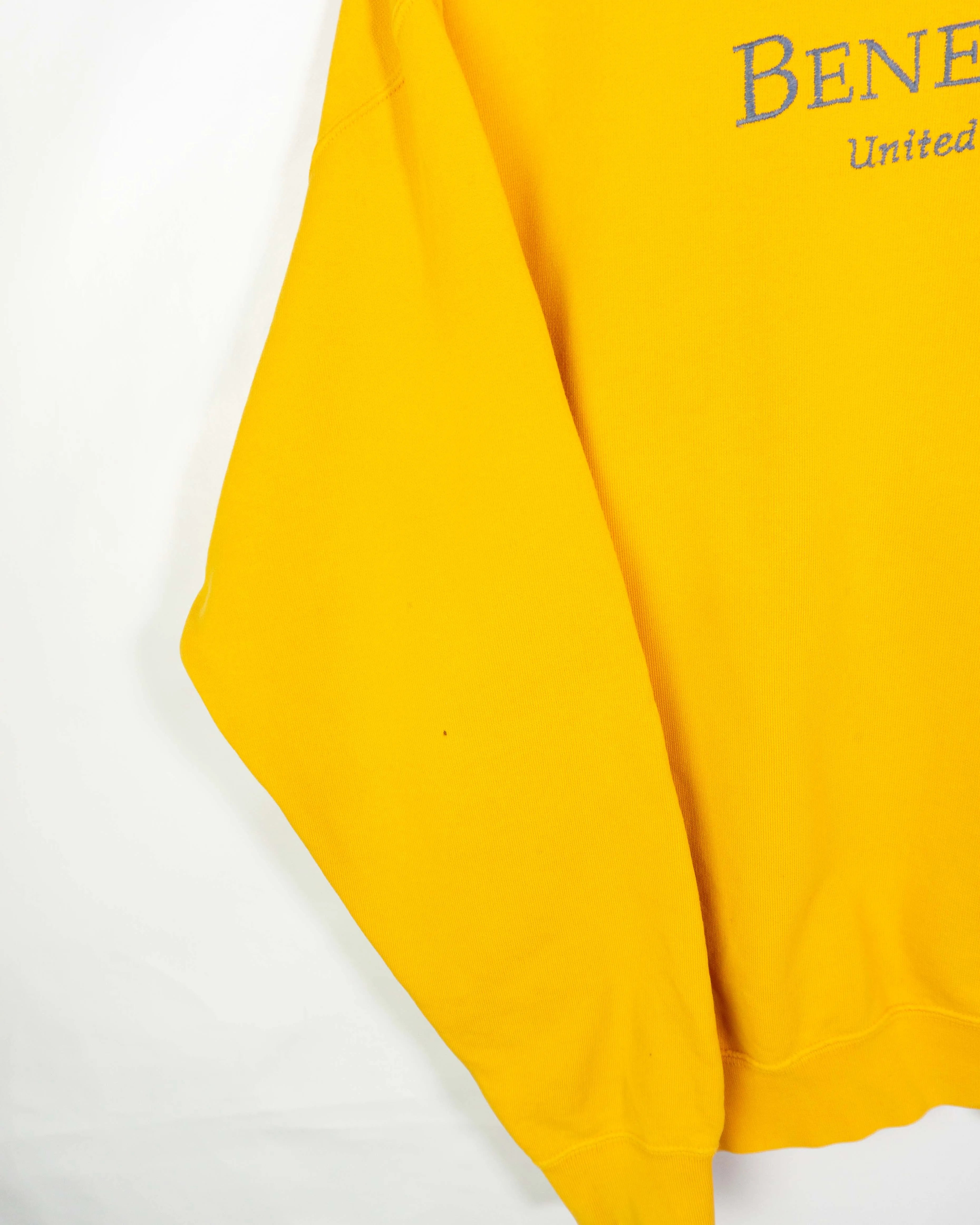 Sudadera United Colors of Benetton Vintage 90s Amarilla — Talla M