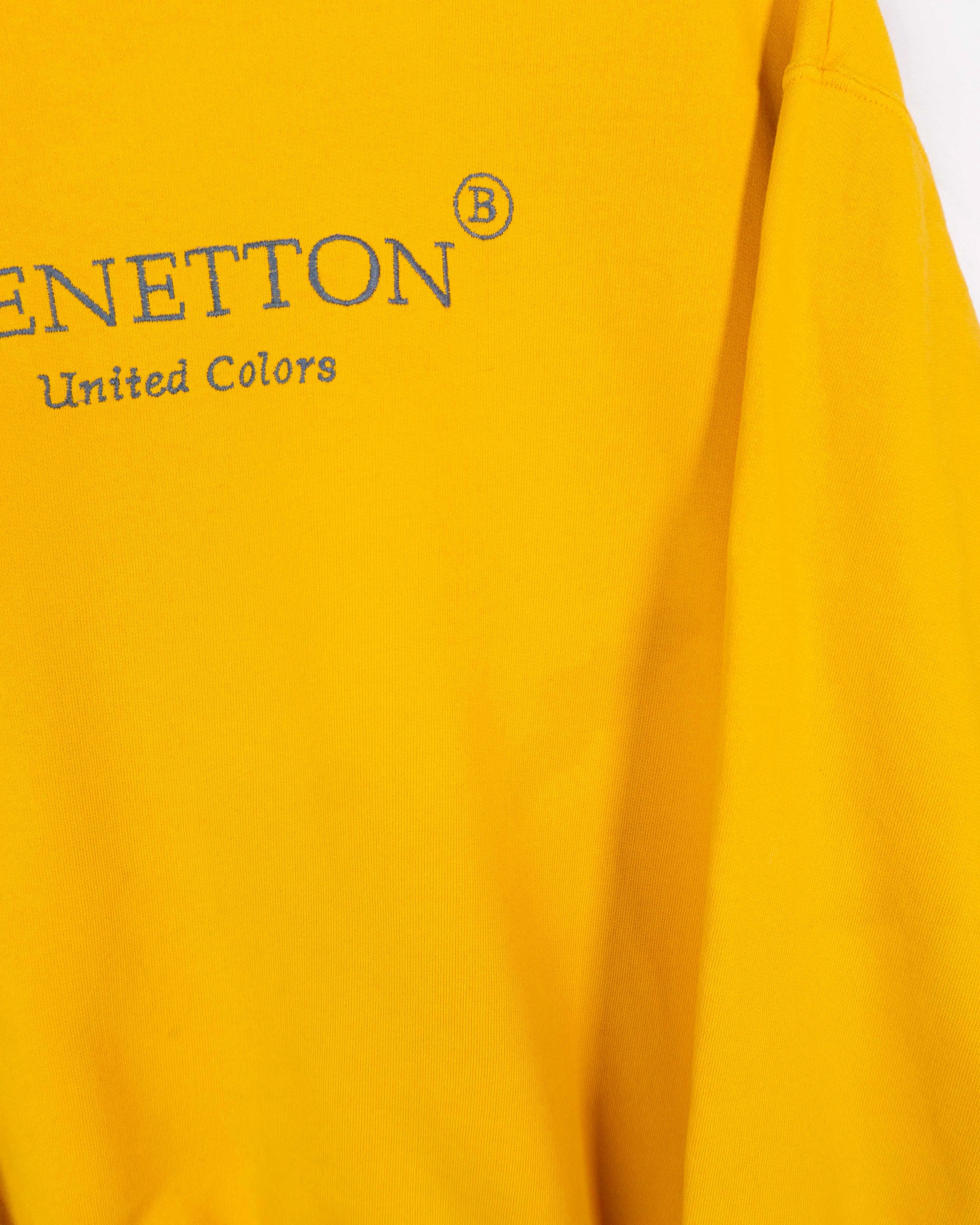 Sudadera United Colors of Benetton Vintage 90s Amarilla — Talla M